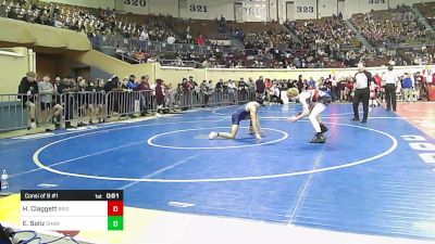 128 lbs Consi Of 8 #1 - Hudson Claggett, Bristow vs Ethan Soliz, Shawnee Middle School