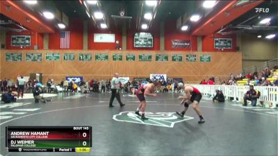 174 lbs Quarterfinal - Andrew Hamant, Sacramento City College vs DJ Weimer, Palomar College