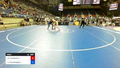 165 lbs Cons 16 #1 - Gage Losiewicz, WI vs Junior Bumanglag, CA