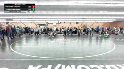 145 lbs Quarterfinal - Logan Santelli, Stroudsburg vs Christian LeVan, Bloomsburg