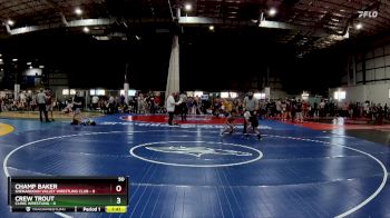 50 lbs Semifinals (4 Team) - Champ Baker, SHENANDOAH VALLEY WRESTLING CLUB vs Crew Trout, CLINIC WRESTLING