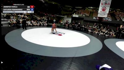 110 lbs Jennifer Favela, SDIKWA - San Diego-Imperial Kids Wrestling Association vs Kayliegh Feranandez, KTWA-Kings-Tulare Wrestling Association