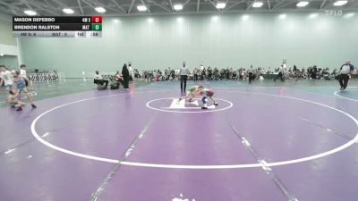 56 lbs Rr Rnd 1 - Mason DeFebbo, 4M Strength - EL vs Brendon Ralston, Mat Warriors Orange K6 - EL