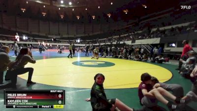 Round 1 - Kayleen Cox, Smithfield Youth Wrestling vs Miles Bruin, Grizzly Wrestling Club