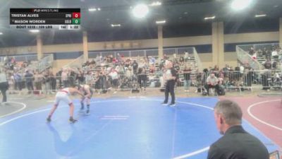 109 lbs Quarterfinal - Tristan Alves, Spring Hills WC vs Mason Worden, Gold Rush Wrestling