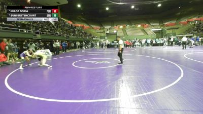 115 lbs Semifinal - Khloe Soria, Porterville vs Suri Bettencourt, Ernest Righetti