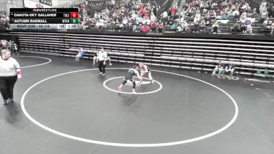 4A 115 lbs Cons. Round 3 - Dakota-sky Gallaher, Tooele vs Autumn Radmall, Mountain Crest