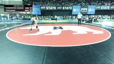Boys 1A 113 lbs Champ. Round 2 - Titus Eaton, Montesano vs Christopher Zamudio, Blaine