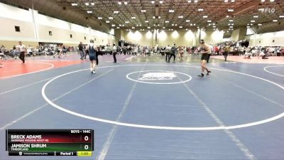 144C Cons. Round 2 - Jamison Shrum, Timberland vs Breck Adams, Shawnee Mission West HS