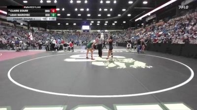 130 lbs Champ. Round 1 - Leah Marovec, DeSoto Hs vs Claire Starr, Emporia Hs