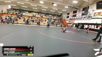 59 lbs Cons. Round 3 - Jamen Crosby, North Big Horn Rams vs Isaac Haddix, Thermopolis Wrestling Club