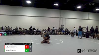 132 lbs Finals (2 Team) - Ayden Bostick, Black Mambas vs Logan Swenson, Roundtree