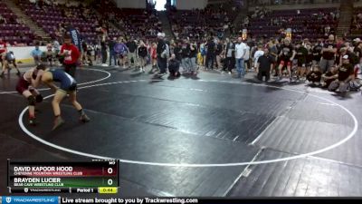 100 lbs Champ. Round 1 - Brayden Lucier, Bear Cave Wrestling Club vs David Kapoor Hood, Cheyenne Mountain Wrestling Club