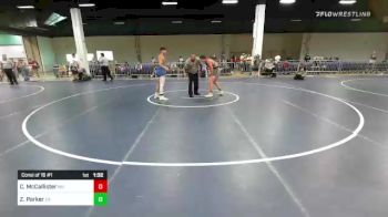 138 lbs Consi Of 16 #1 - Carter McCallister, MO vs Zachary Parker, CA