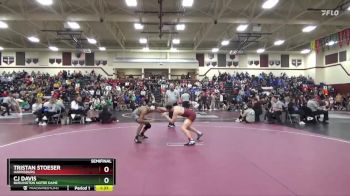 132 lbs Semifinal - CJ Davis, Burlington Notre Dame vs Tristan Stoeser, Harrisburg