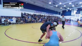 138 lbs Cons. Round 2 - Noah Lopez, Walnut vs Christian Granger, Rim Of The World