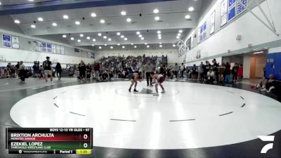 97 lbs Semifinal - Brixtion Archulta, Monster Garage vs Ezekiel Lopez, Threshold Wrestling Club