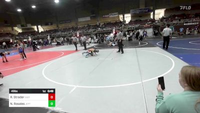 49 lbs Semifinal - Ronan Strader, Eastside United vs Nehemiah Rosales, Jefferson Wrestling Club