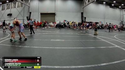 215 lbs Round 3 (8 Team) - Edwin Lanza, Impact Black vs Cameron Fauth, D3 Training Center