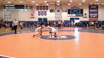 197 lbs 3rd Place Match - Nick Rogers, Springfield vs Josh Negron, Castleton