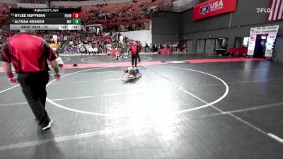 70 lbs 1st Place Match - Alyssa Kessen, Wittenberg-Birnamwood vs Rylee Huffman, Parkview Albany Youth Wrestling