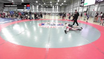 86 lbs Champ. Round 1 - Oliver Warrick, Punisher Wrestling Company vs James DesRoches, Inland Northwest Wrestling Training Center
