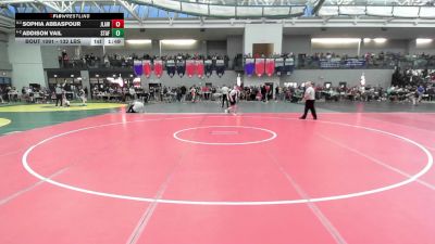 132 lbs Round Of 16 - Sophia Abbaspour, Jonathan Law vs Addison Vail, Stafford