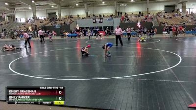 58 lbs Cons. Semi - Emery Grassman, Higher Calling Wrestling Club vs Emily Parker, Cumberland Co Youth Wrestling