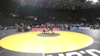 6A Boys 157 lbs Champ. Round 1 - Deaken Santrizos, Newberg Boys vs Grayson Fabrycki, West Linn Boys