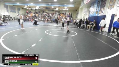 120 lbs Cons. Round 5 - Jameson Valente, Servite vs Dane Nowak, Marina