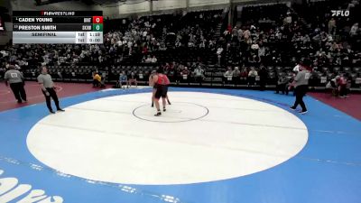 4A 285 lbs Semifinal - Caden Young, Uintah vs Preston Smith, Sky View