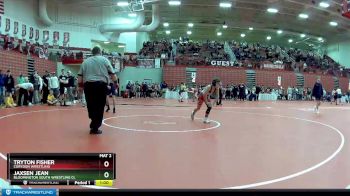 100 lbs Champ. Round 2 - Tryton Fisher, Corydon Wrestling vs Jaxsen Jean, Bloomington South Wrestling Cl