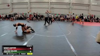 98 lbs Round 3 (6 Team) - Wyatt Sartori, Team Shutt vs Kristen Walzer, Phoenix WC 2