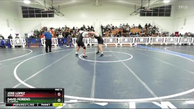285 lbs Champ. Round 1 - David Moreno, El Capitan vs Jose Lopez, Bishop Alemany
