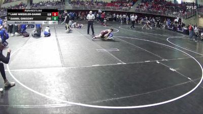 100 lbs Champ. Round 1 - Lane Wieseler-Sanne, Norfolk Jr Wrestling vs Daniel Gregory, Junior Titans Wrestling Club