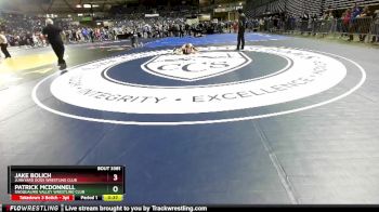 96 lbs Cons. Round 3 - Patrick McDonnell, Snoqualmie Valley Wrestling Club vs Jake Bolich, Junkyard Dogs Wrestling Club