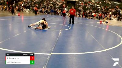 78 lbs Cons. Semi - Charlie Tegeler, Elkhorn Valley Wrestling Club vs Barrett Troester, O`Neill Leprechaun Wrestling