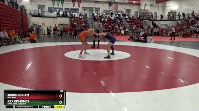 132 lbs Semifinal - Jaxon Regan, Waukon vs Rex Edmonds, Iowa City, Liberty