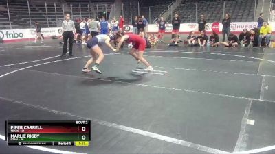 W 117 lbs Round 1 (4 Team) - Piper Carrell, Texas vs Marlie Rigby, Utah