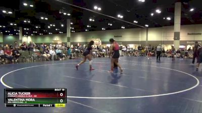 155 lbs Round 3 (16 Team) - Alicia Tucker, Charlie`s Angels-IL Blk vs Valentina Mora, RPA Wrestling