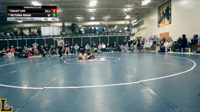 110 lbs 9th Place Match - Hailey Lux, Rolla vs Victoria Riggs, Wright City