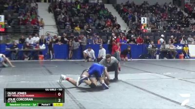 110 lbs Quarterfinal - Olive Jones, WR- Topeka Blue Thunder vs Jolie Corcoran, Jr. Kaws