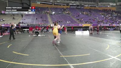 207 lbs Placement (4 Team) - Gemma Templeman, Emmanuel University vs Grace Johns, Fort Hays State