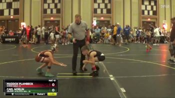 70 lbs Round 1 (6 Team) - Maddox Plambeck, SVRWC Gold vs Cael Norlin, Armory Athletics Red