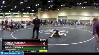 107 lbs Champ Round 1 (16 Team) - Hayley Petersen, Montana vs Arden Swindle, Peg Leg Legion