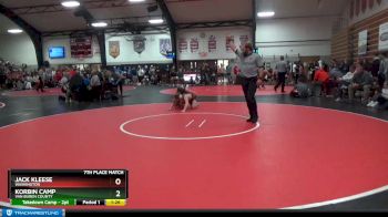 132 lbs 7th Place Match - Korbin Camp, Van Buren County vs Jack Kleese, Washington