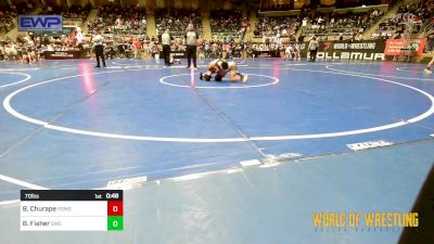 70 lbs Quarterfinal - Bentley Churape, Pomona Elite vs Beau Fisher, Salina Wrestling Club