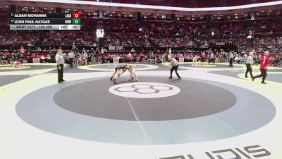 126 lbs 7th Place Match - Alijah Mohanna, La Salle vs John Paul Hatgas, Benedictine