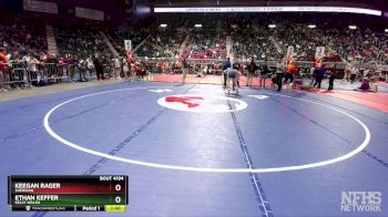 4A-150 lbs Quarterfinal - Ethan Keffer, Kelly Walsh vs Keegan Rager, Sheridan