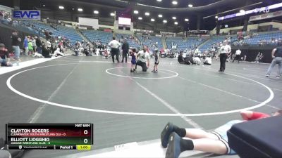 37 lbs Cons. Round 3 - Clayton Rogers, Clearwater Youth Wrestling Clu vs Elliott Liogghio, Jaguar Wrestling Club